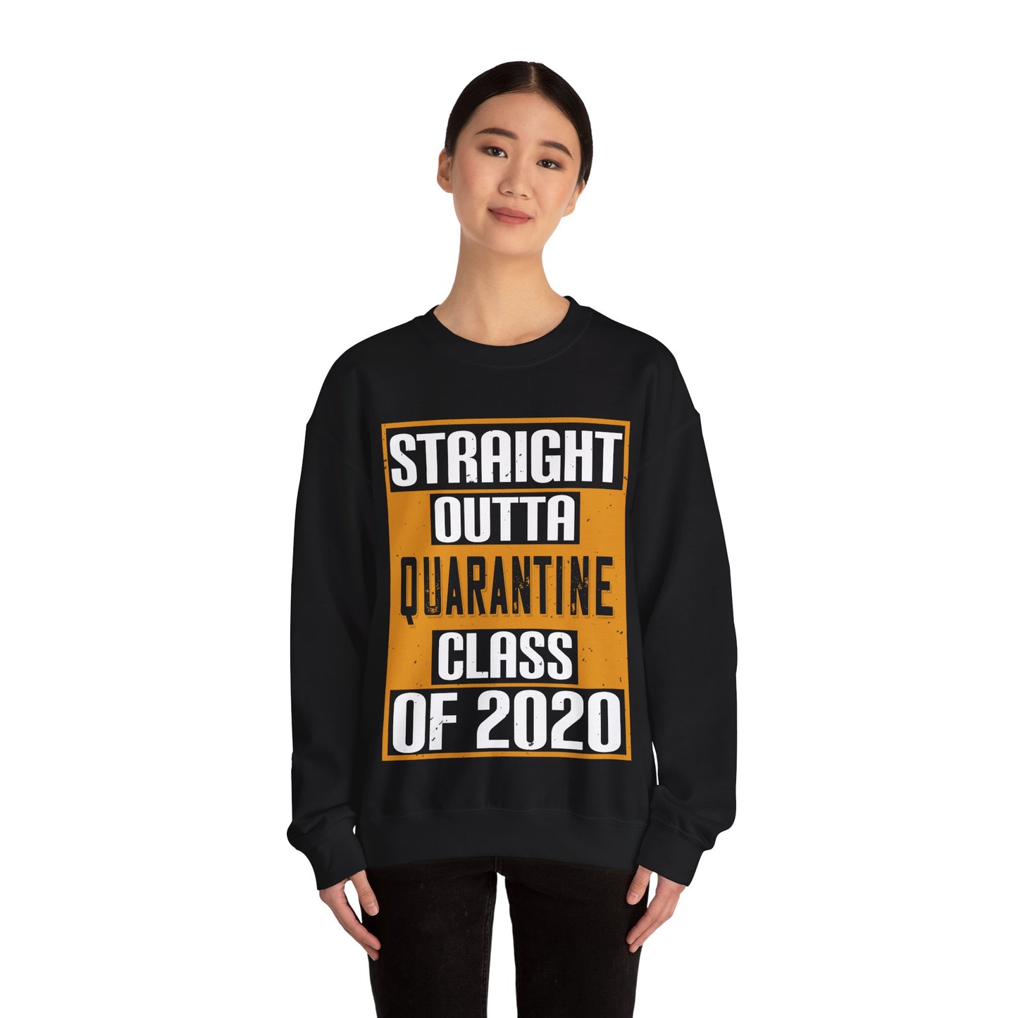 straight outta quarantine class of 2020-01 — Unisex Heavy Blend Crewneck (G18000)