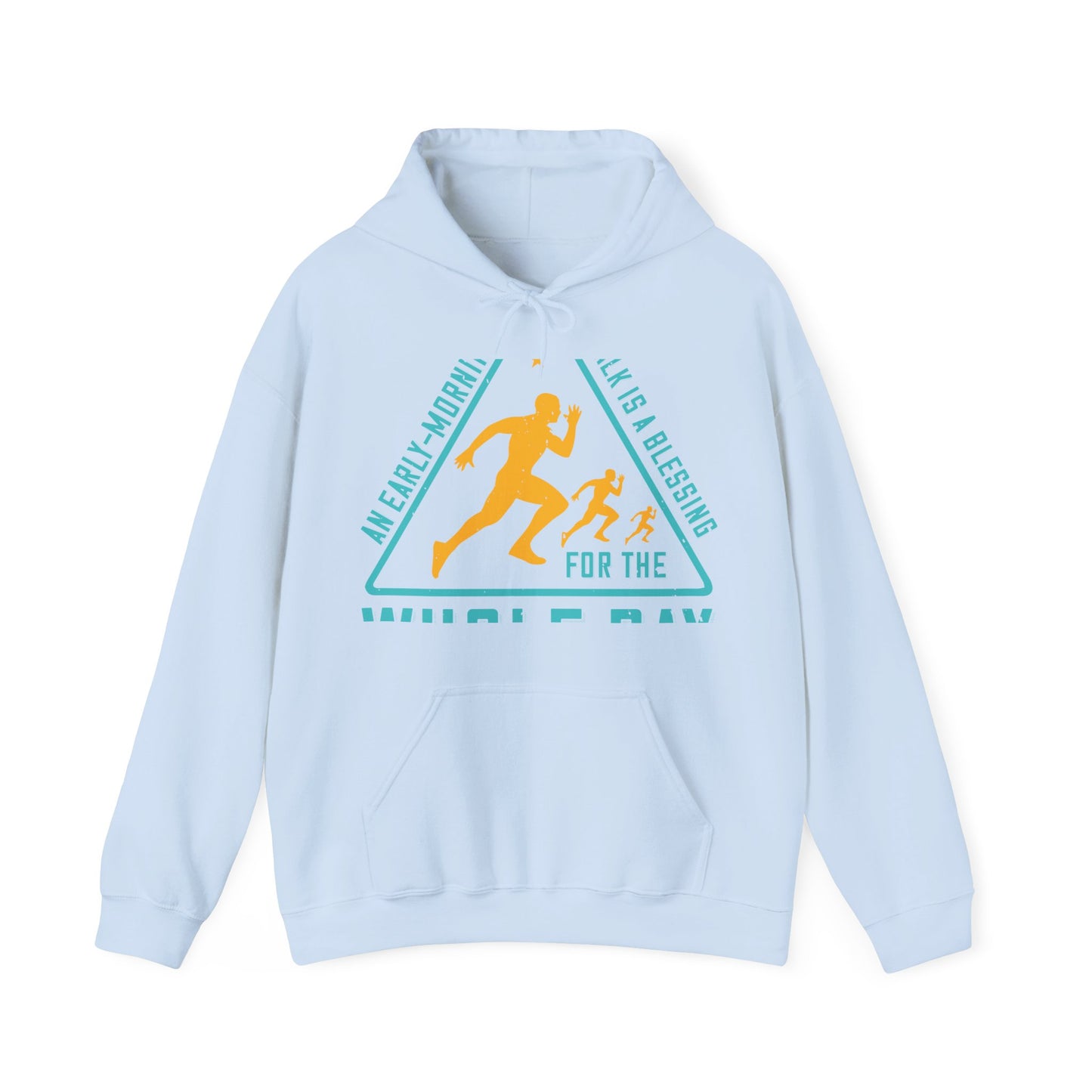 An early-morning walk is a blessing for the whole day-01 — Unisex Heavy Blend Hoodie (G18500)