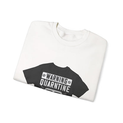 warning quarantine area — Unisex Heavy Blend Crewneck (G18000)