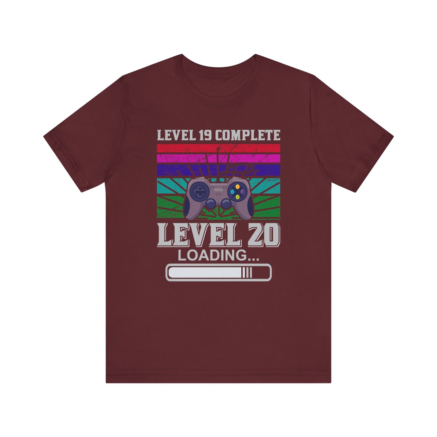 Level 19 Complete T-shirt, Gameboy Tshirt, Gaming Shirt, Game Lover Unisex Shirt, Crewneck Shirt, Short Sleeve Tee, Gift for Him