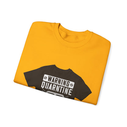 warning quarantine area — Unisex Heavy Blend Crewneck (G18000)