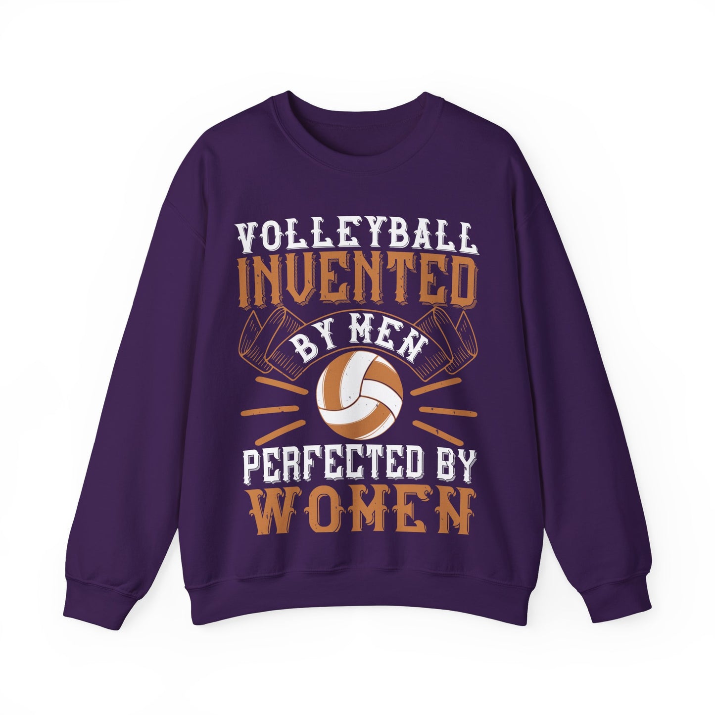 Volleyball Invented by men, perfected by women-01 — Unisex Heavy Blend Crewneck (G18000)