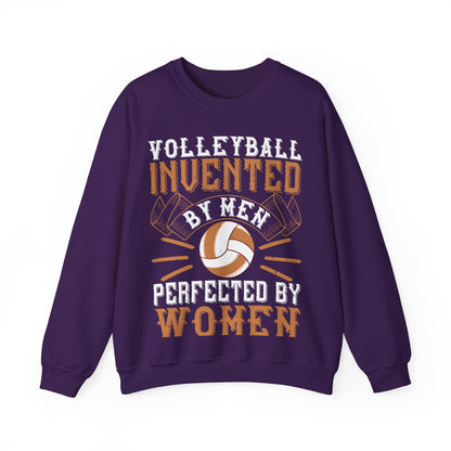 Volleyball Invented by men, perfected by women-01 — Unisex Heavy Blend Crewneck (G18000)