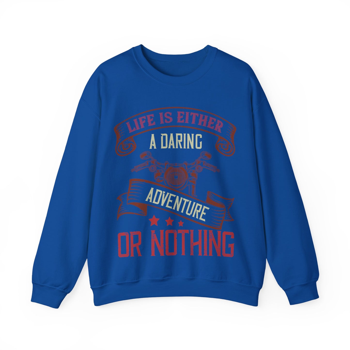life is either a daring adventure or nothing-01 — Unisex Heavy Blend Crewneck (G18000)