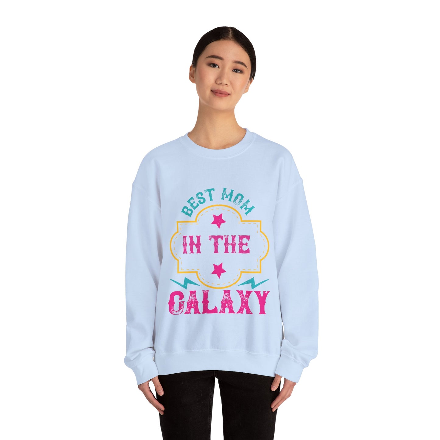 best mom in the galaxy-01 — Unisex Heavy Blend Crewneck (G18000)