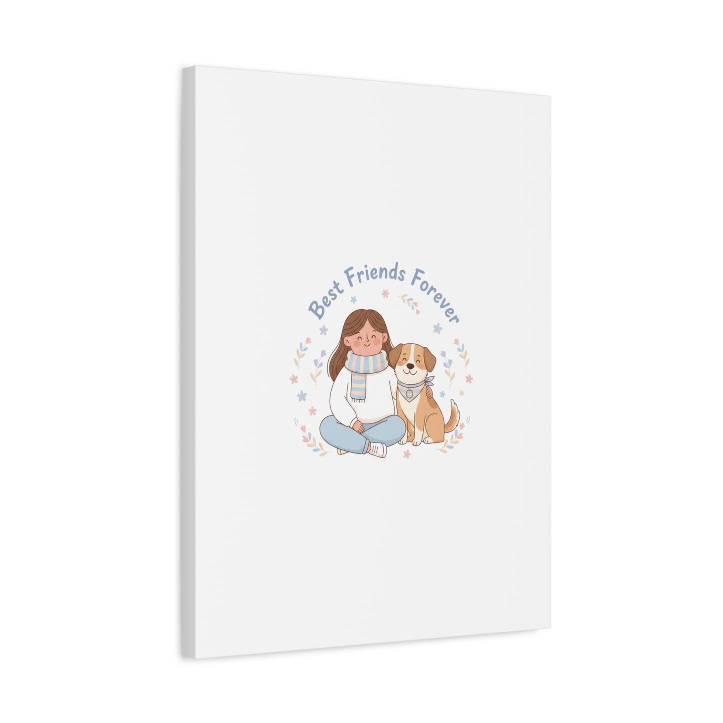 Best Friends Forever Canvas | Pet Owner Matching, Paw Print Art