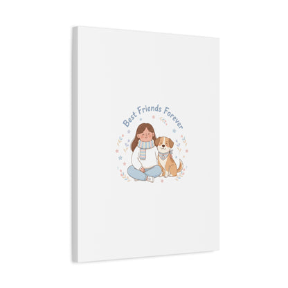 Best Friends Forever Canvas | Pet Owner Matching, Paw Print Art