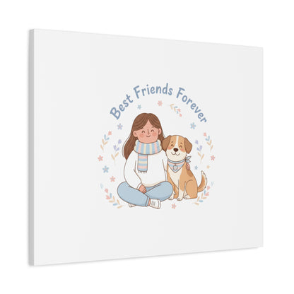 Best Friends Forever Canvas | Pet Owner Matching, Paw Print Art