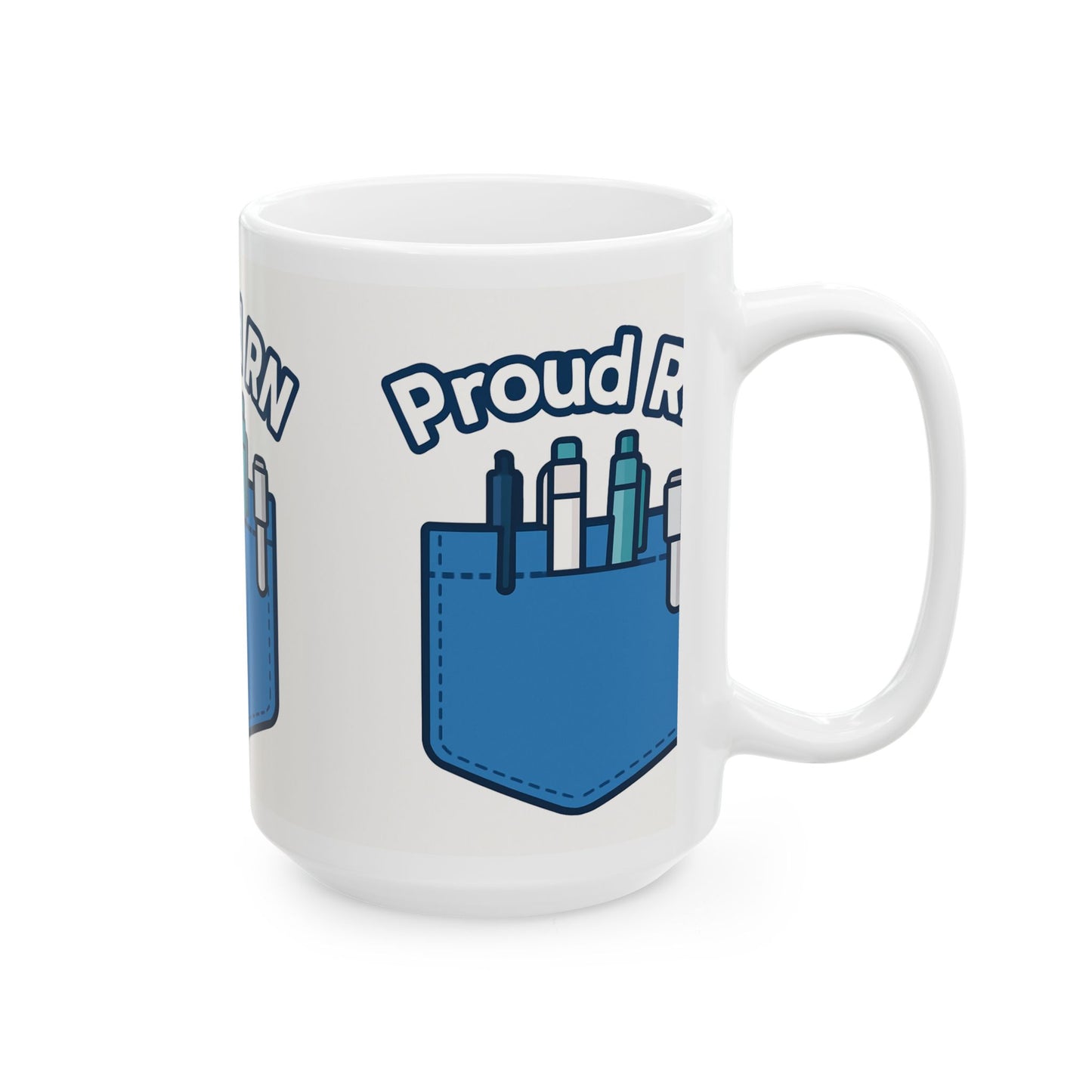 Proud RN Ceramic Mug: Ideal Gift for Nurses, Nurse Appreciation, Healthcare Professional, Coffee Lover, Unique Nursing Mug