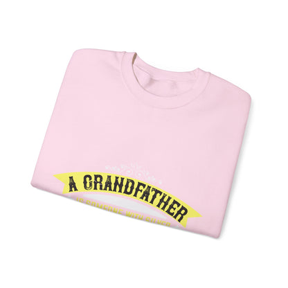 A grandfather is someone with silver-01 — Unisex Heavy Blend Crewneck (G18000)
