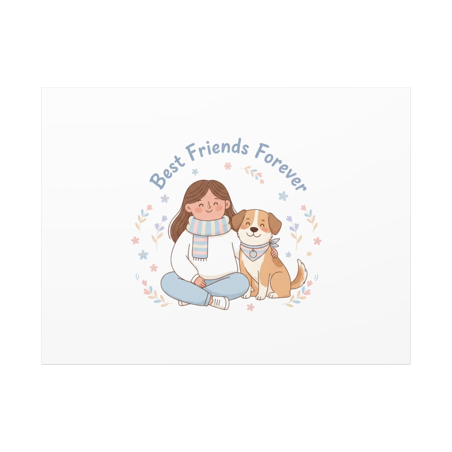 Best Friends Forever Canvas | Pet Owner Matching, Paw Print Art