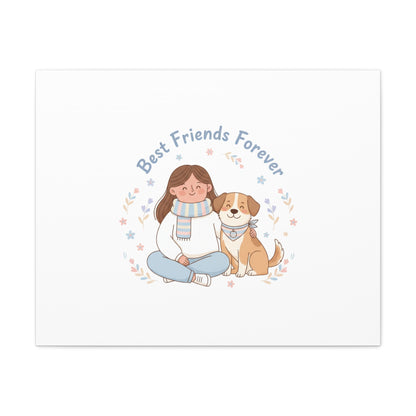Best Friends Forever Canvas | Pet Owner Matching, Paw Print Art