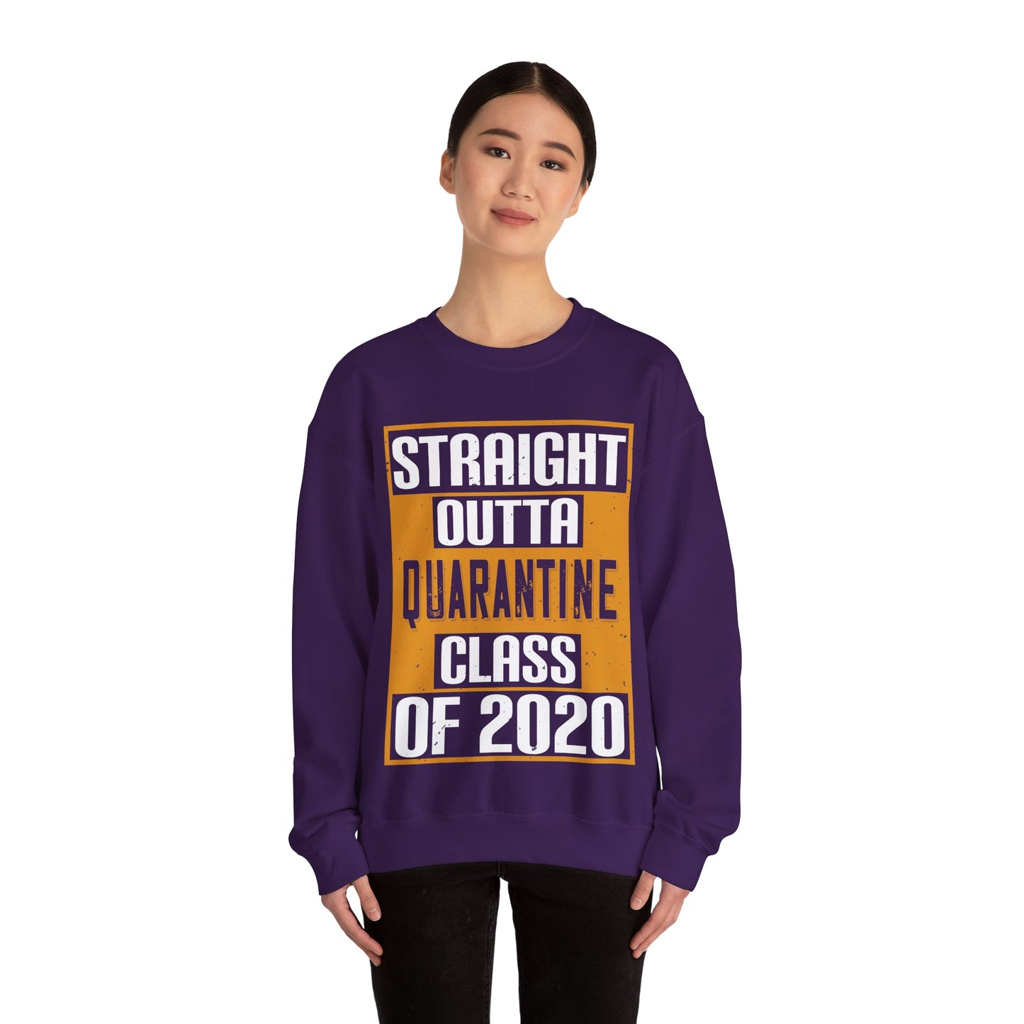 straight outta quarantine class of 2020-01 — Unisex Heavy Blend Crewneck (G18000)