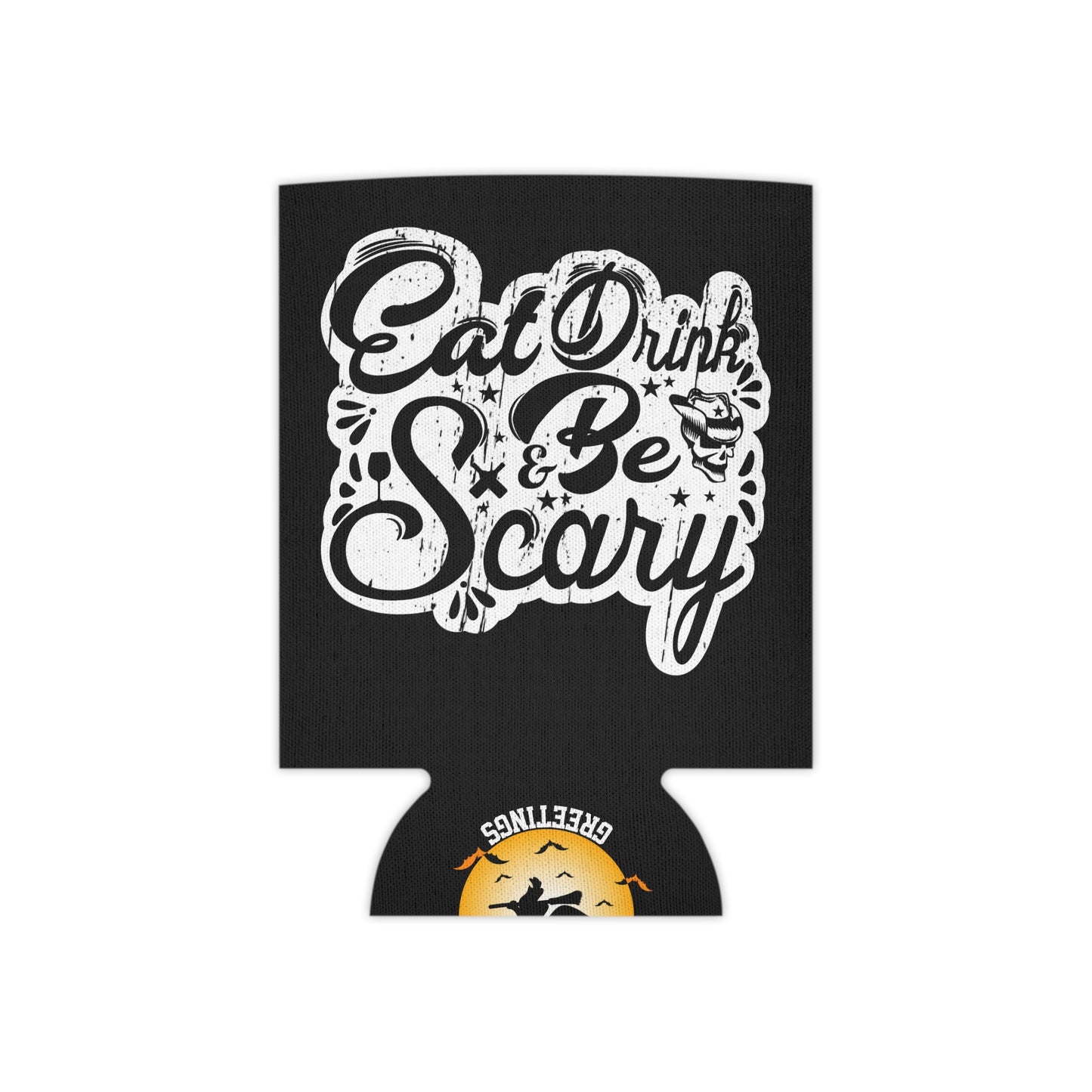 Eat, Drink & Be Spooky Can Cooler - Halloween Party Favor