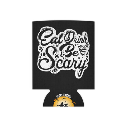 Eat, Drink & Be Spooky Can Cooler - Halloween Party Favor