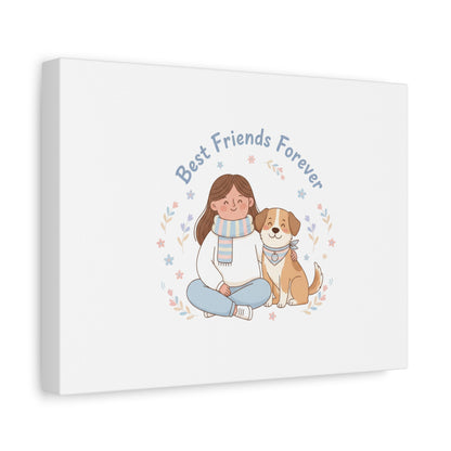 Best Friends Forever Canvas | Pet Owner Matching, Paw Print Art