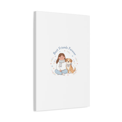 Best Friends Forever Canvas | Pet Owner Matching, Paw Print Art