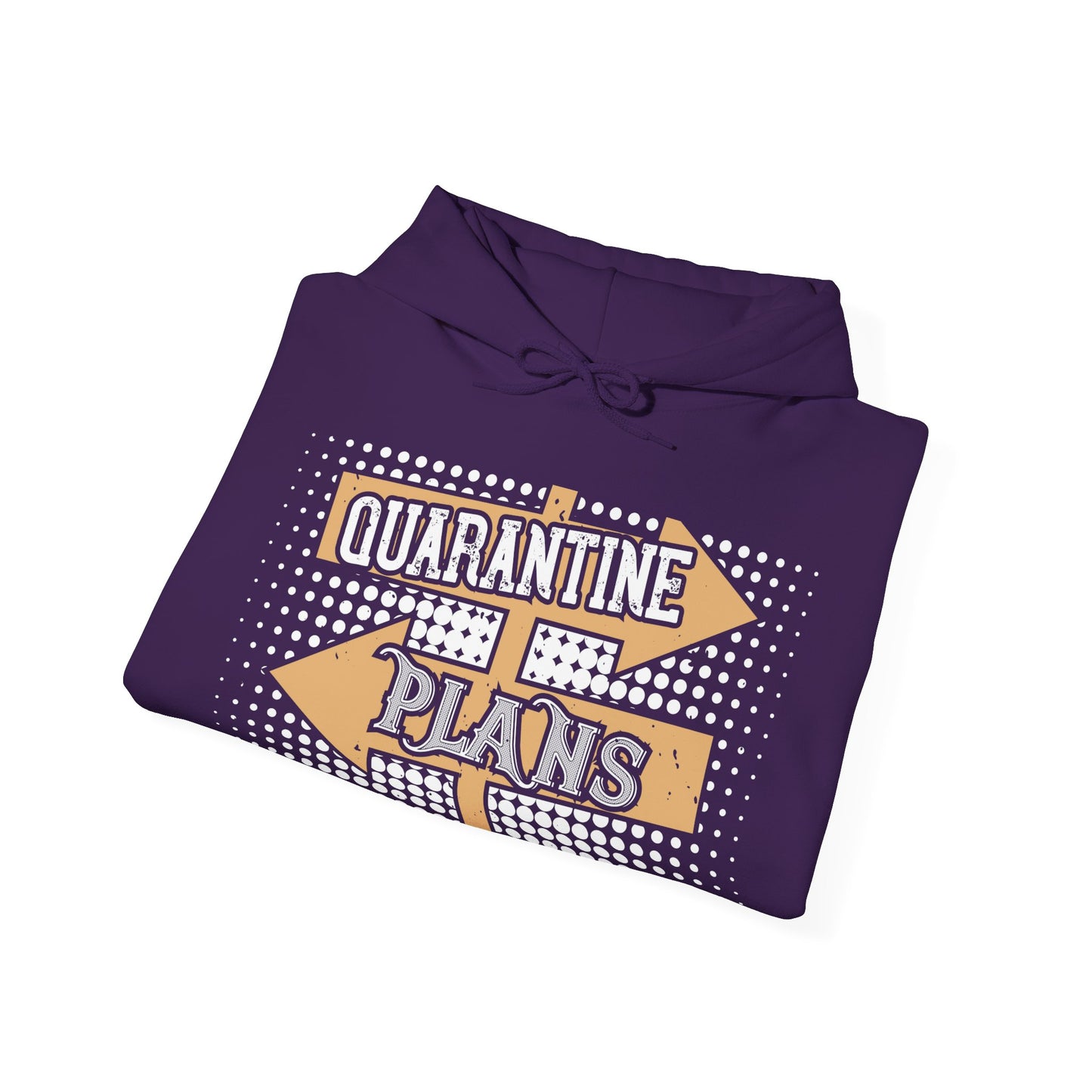 quarantine plans-01 — Unisex Heavy Blend Hoodie (G18500)