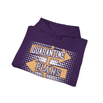 quarantine plans-01 — Unisex Heavy Blend Hoodie (G18500)