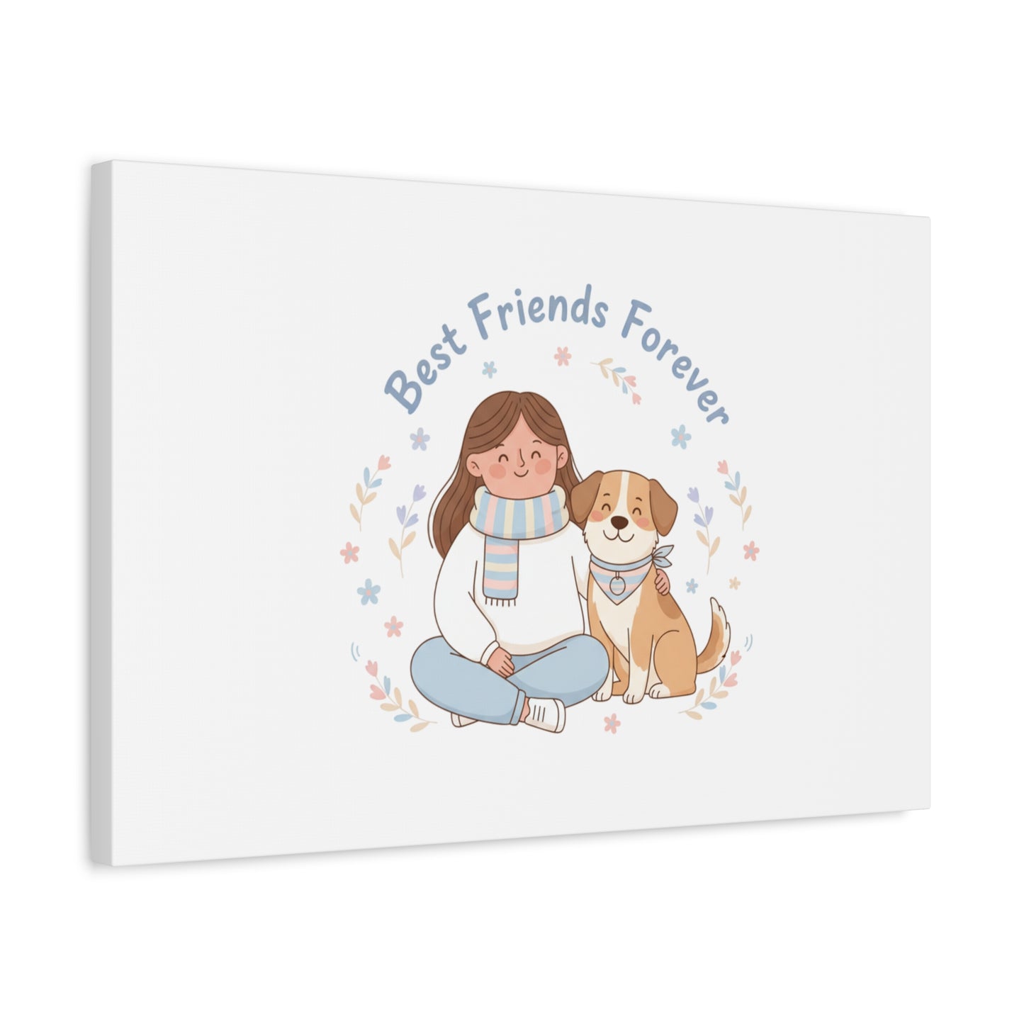 Best Friends Forever Canvas | Pet Owner Matching, Paw Print Art