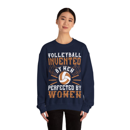 Volleyball Invented by men, perfected by women-01 — Unisex Heavy Blend Crewneck (G18000)