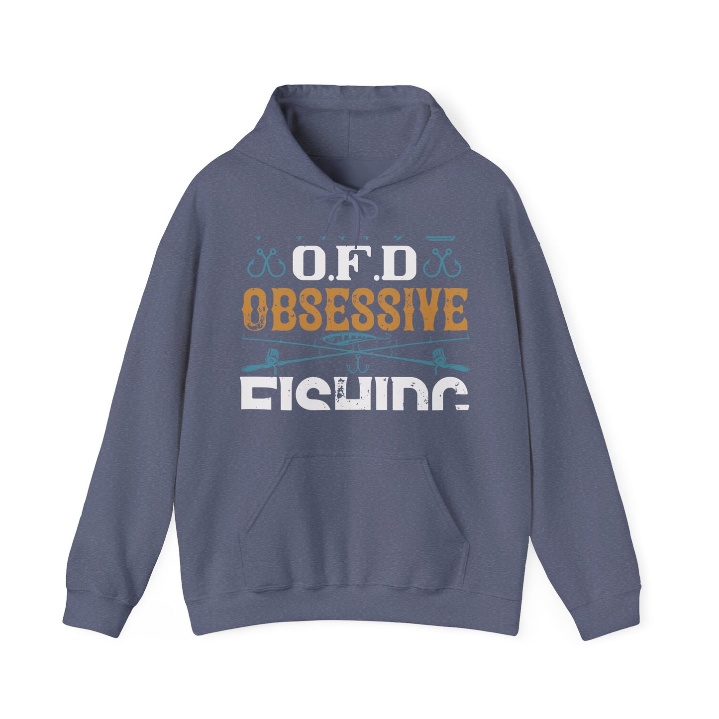 I HAVE O.F.D OBSESSIVE FISHING DISORDER-01 — Unisex Heavy Blend Hoodie (G18500)