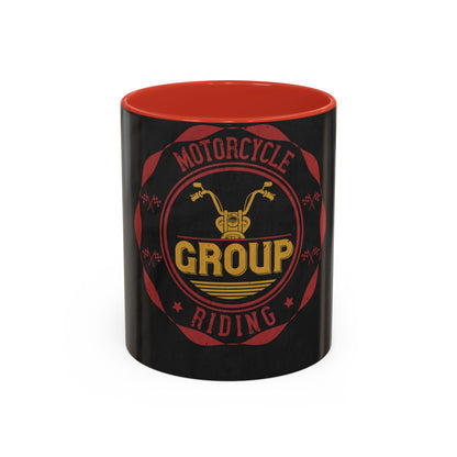 motorcycle group riding — Accent Mug 11/15oz
