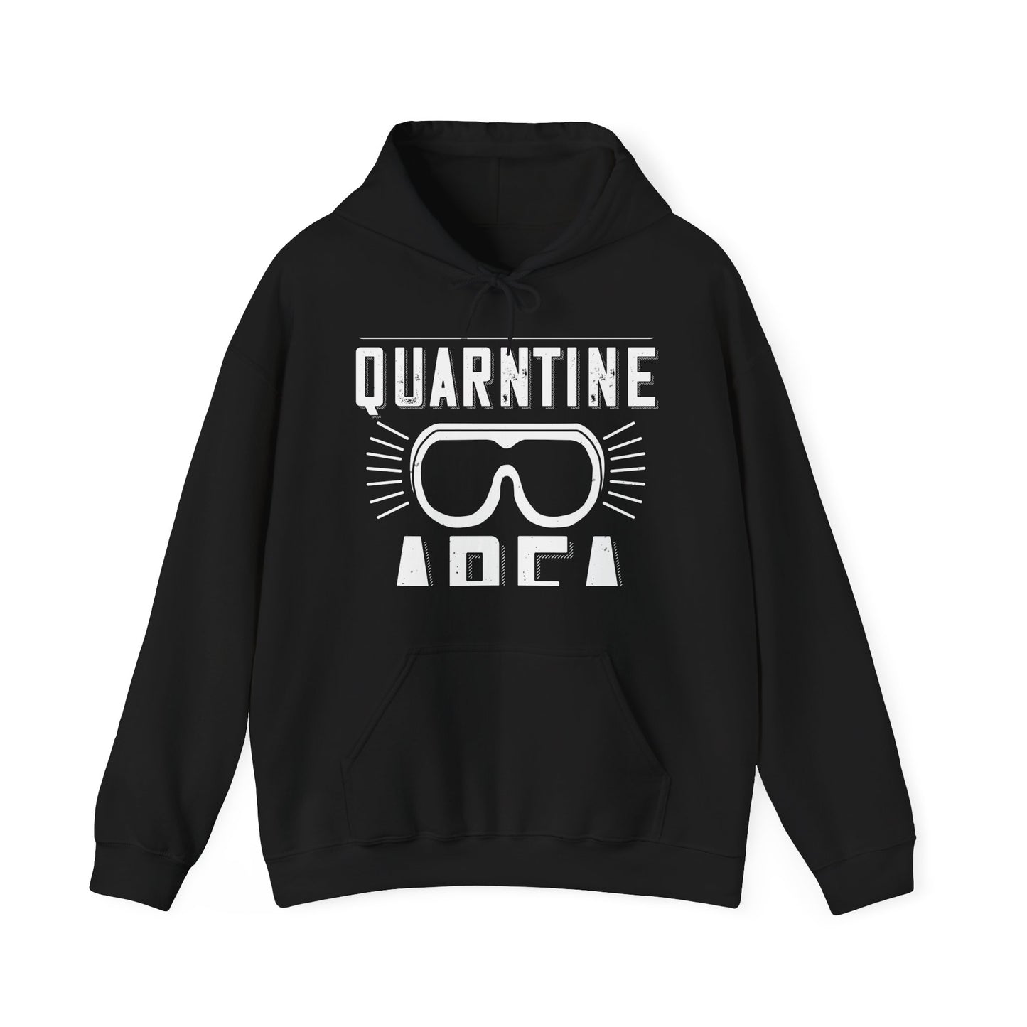 warning quarantine area-01 — Unisex Heavy Blend Hoodie (G18500)
