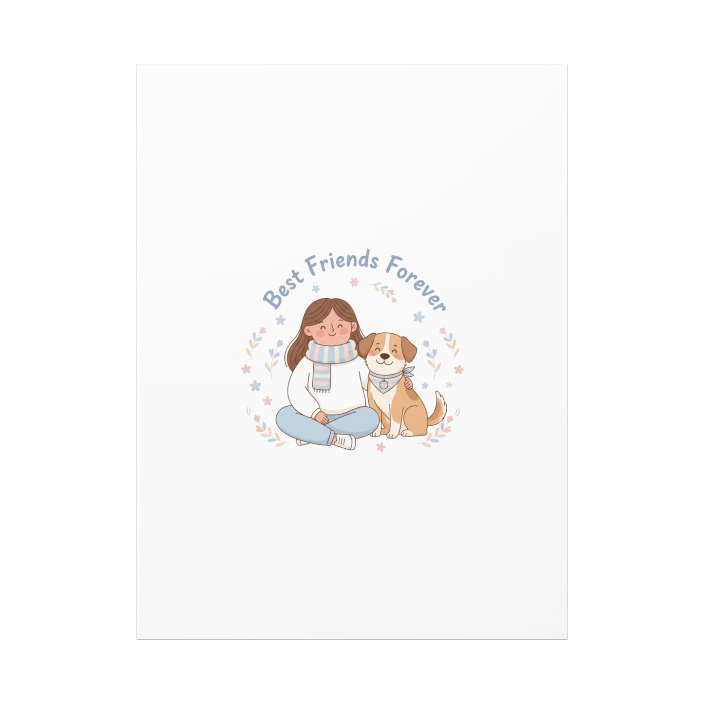 Best Friends Forever Canvas | Pet Owner Matching, Paw Print Art