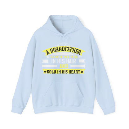 A grandfather is someone with silver-01 — Unisex Heavy Blend Hoodie (G18500)