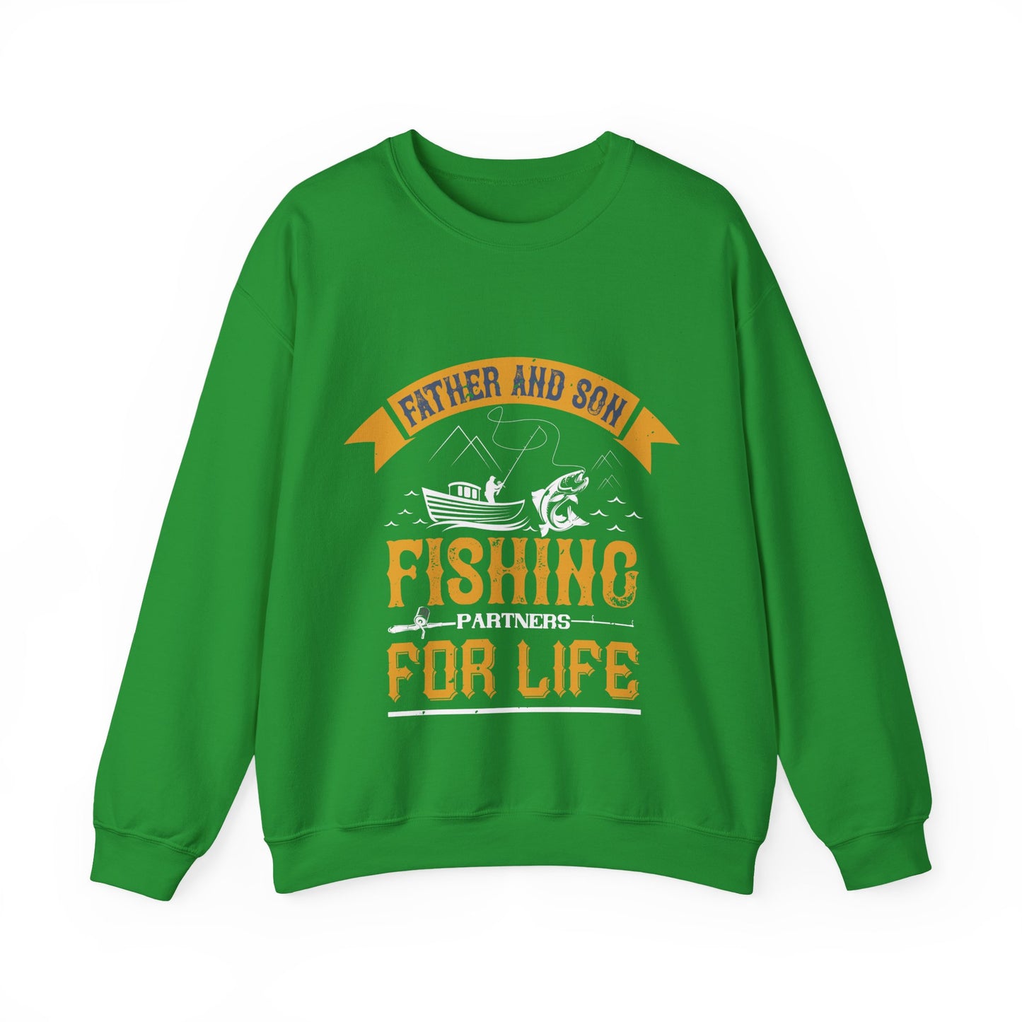 father and son fishing partners  for life-01 — Unisex Heavy Blend Crewneck (G18000)