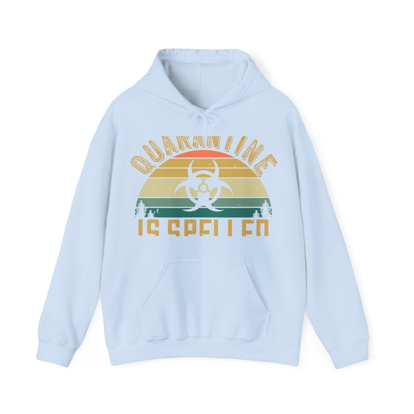 i think quarantine is spelled camping-01 — Unisex Heavy Blend Hoodie (G18500)