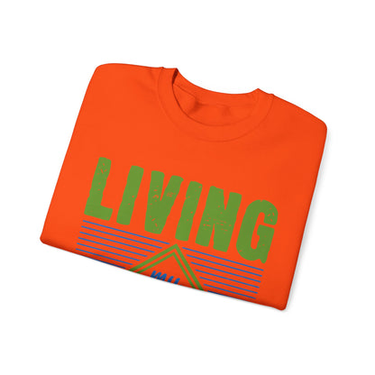 living my best quarantine-01 — Unisex Heavy Blend Crewneck (G18000)