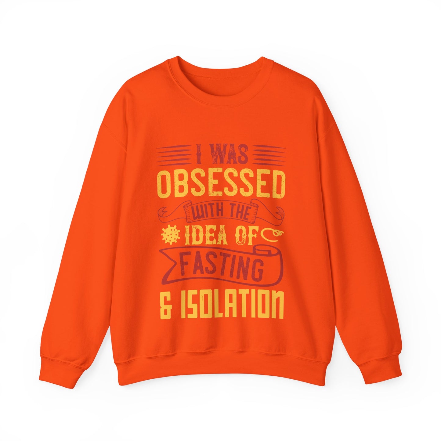 I was obsessed with the idea of fasting and isolation-01 — Unisex Heavy Blend Crewneck (G18000)