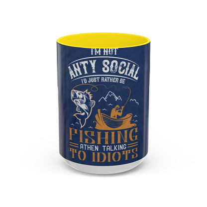 im not ANTY SOCIAL — Accent Mug 11/15oz