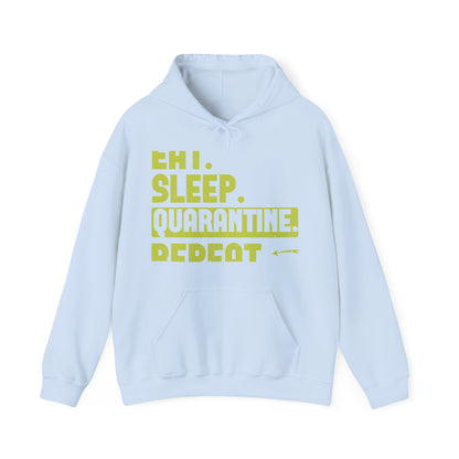 eat sleep quarantine repeat-01 — Unisex Heavy Blend Hoodie (G18500)