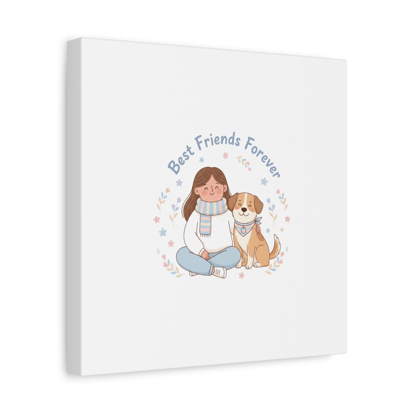 Best Friends Forever Canvas | Pet Owner Matching, Paw Print Art