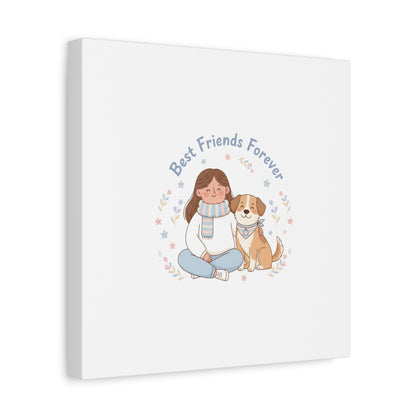 Best Friends Forever Canvas | Pet Owner Matching, Paw Print Art