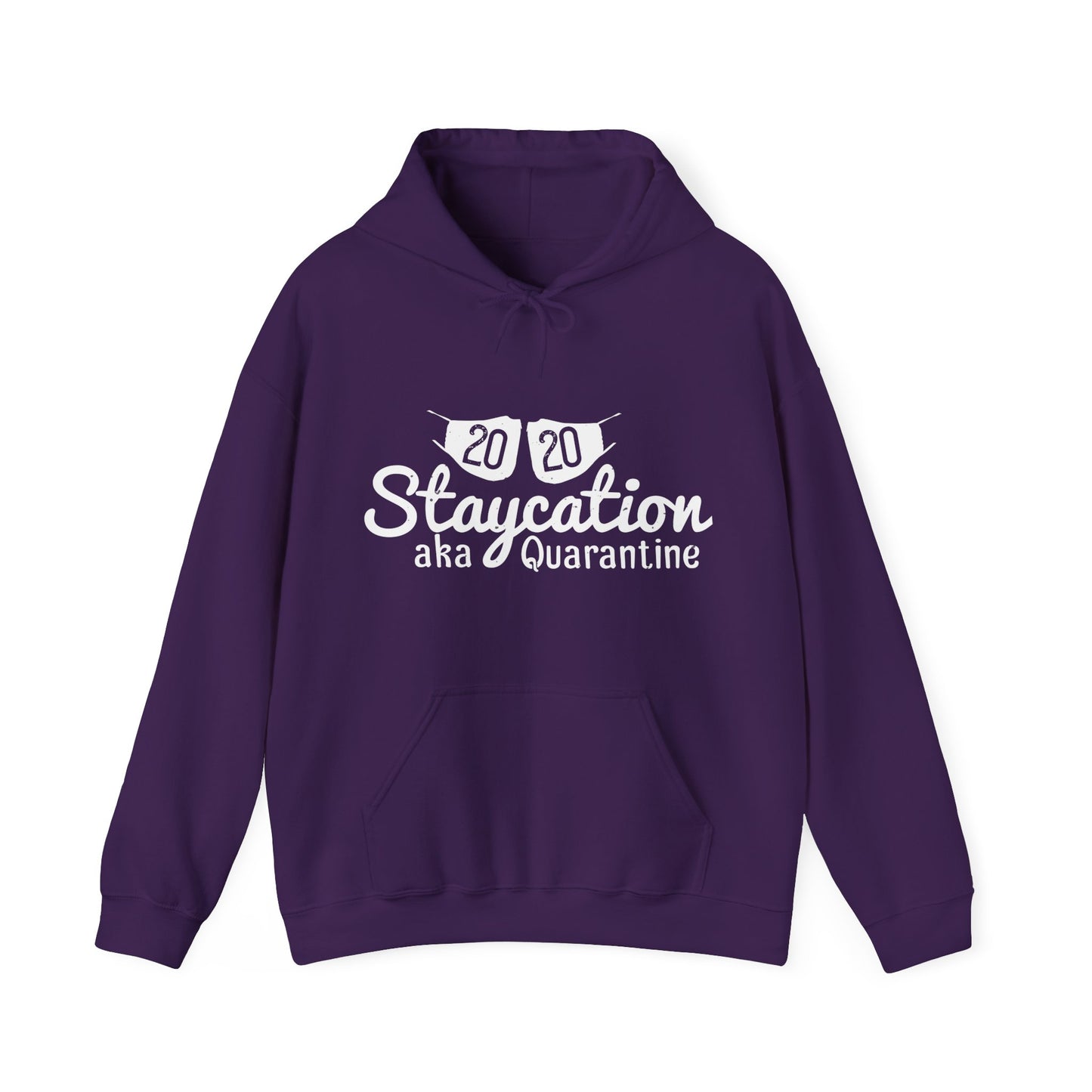 2020 staycation aka quarantine-01 — Unisex Heavy Blend Hoodie (G18500)