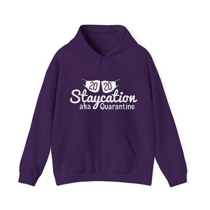 2020 staycation aka quarantine-01 — Unisex Heavy Blend Hoodie (G18500)