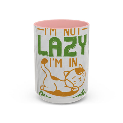 iΓÇÖm not lazy iΓÇÖm in quarantine — Accent Mug 11/15oz