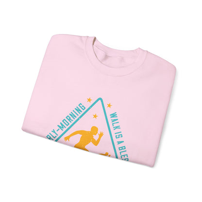 An early-morning walk is a blessing for the whole day-01 — Unisex Heavy Blend Crewneck (G18000)