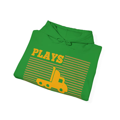 Still Plays With Trucks (2) — Unisex Heavy Blend Hoodie (G18500)
