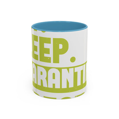 eat sleep quarantine repeat-01 — Accent Mug 11/15oz