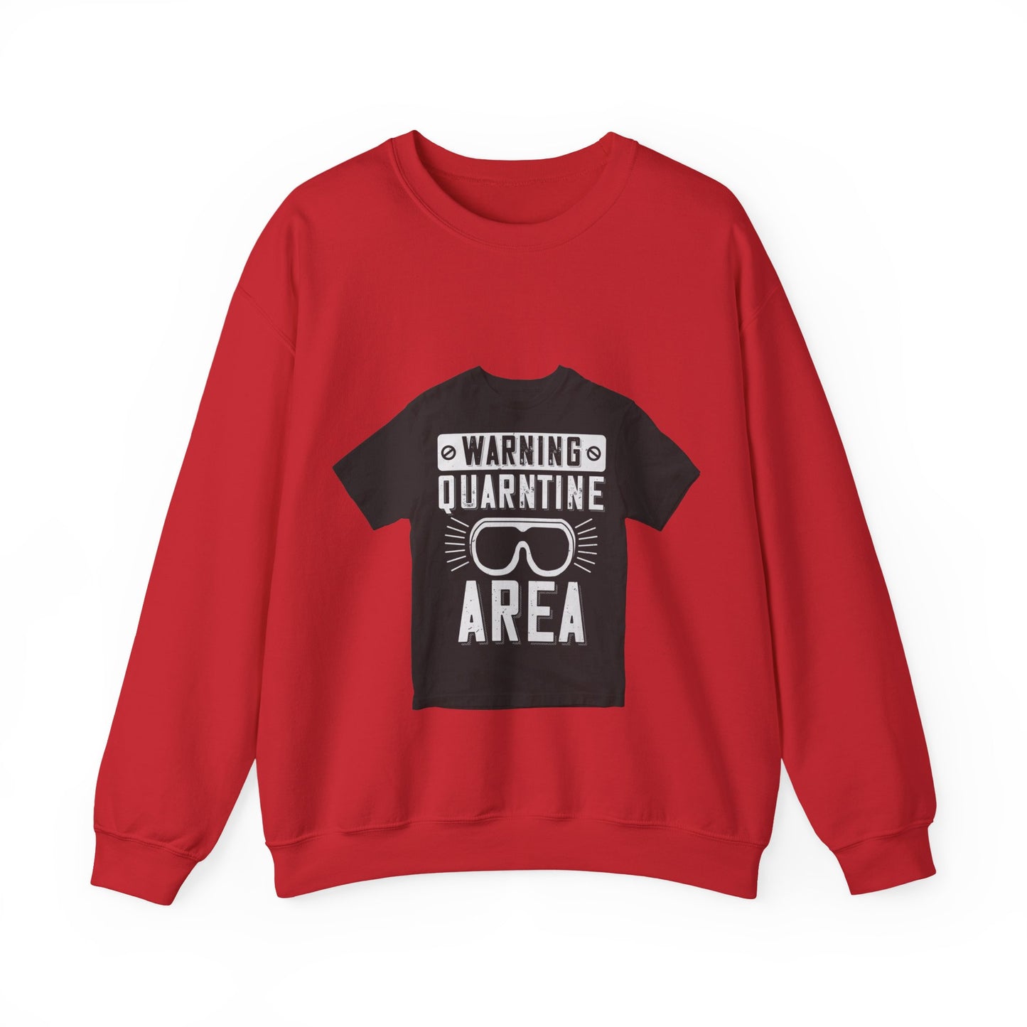 warning quarantine area — Unisex Heavy Blend Crewneck (G18000)
