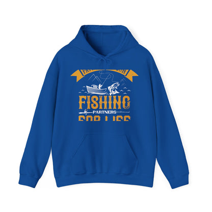 father and son fishing partners  for life-01 — Unisex Heavy Blend Hoodie (G18500)