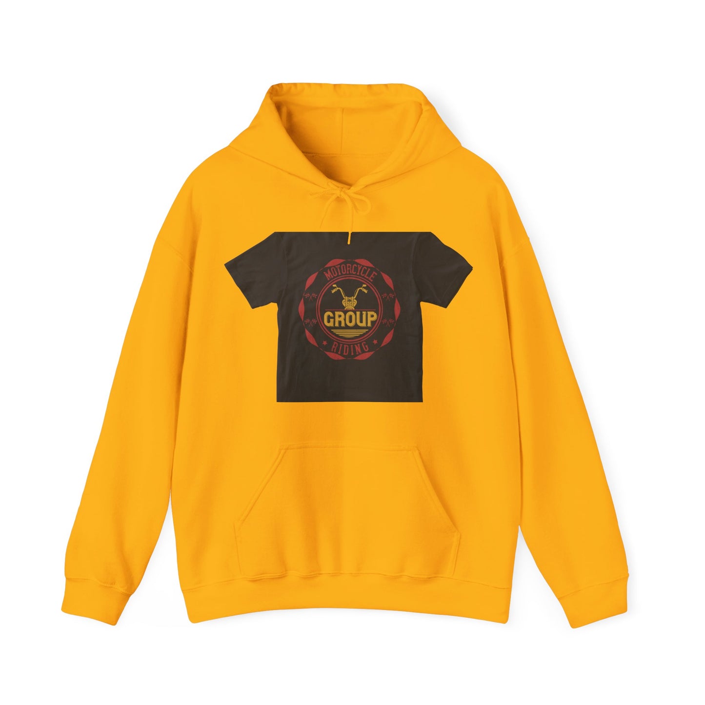 motorcycle group riding — Unisex Heavy Blend Hoodie (G18500)