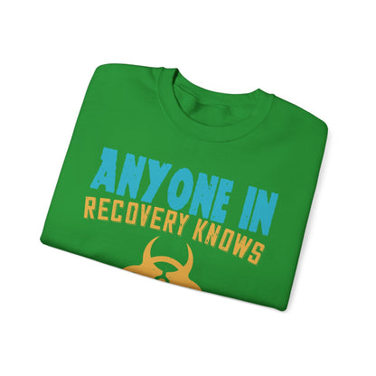Anyone in recovery knows that isolation is the biggest enemy-01 — Unisex Heavy Blend Crewneck (G18000)