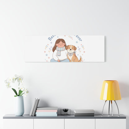 Best Friends Forever Canvas | Pet Owner Matching, Paw Print Art