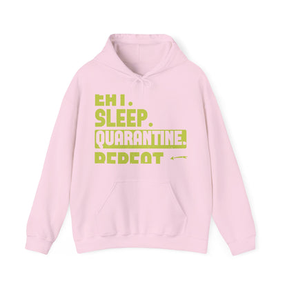 eat sleep quarantine repeat-01 — Unisex Heavy Blend Hoodie (G18500)